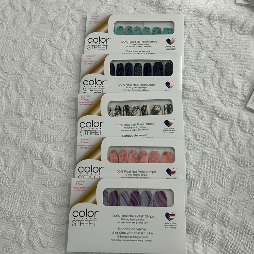 Color street limited edition “Set In Stone” Lot of 5 nail wraps NWT. - Picture 11 of 14